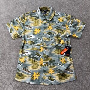 5.11 Tactical Oscar SS Shirt Mens Small Blue Agave Tropicamo Vent Tac 7710134